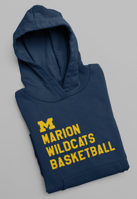 CUSTOMIZABLE M Marion Wildcats Hoodie