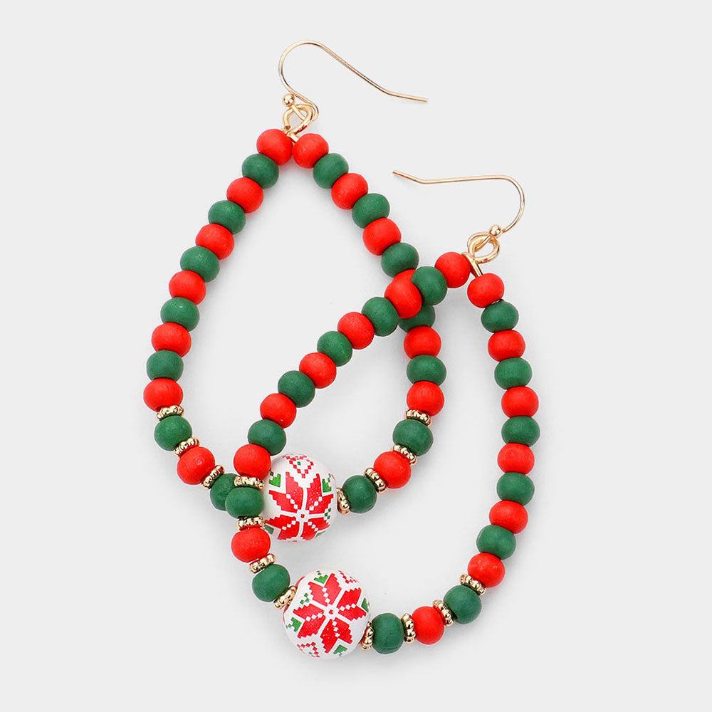 Christmas Teardrop Earrings