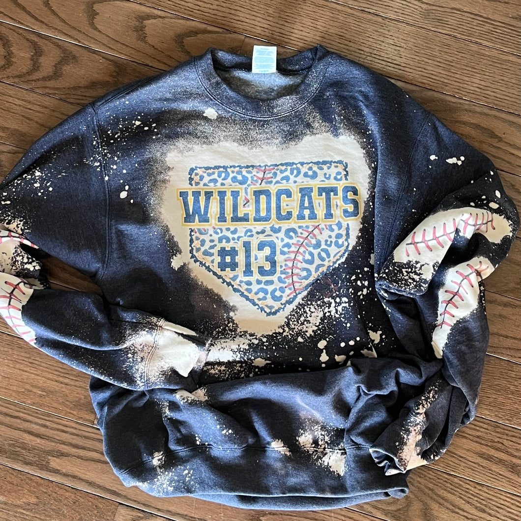 Wildcats Homeplate Bleached with Player #