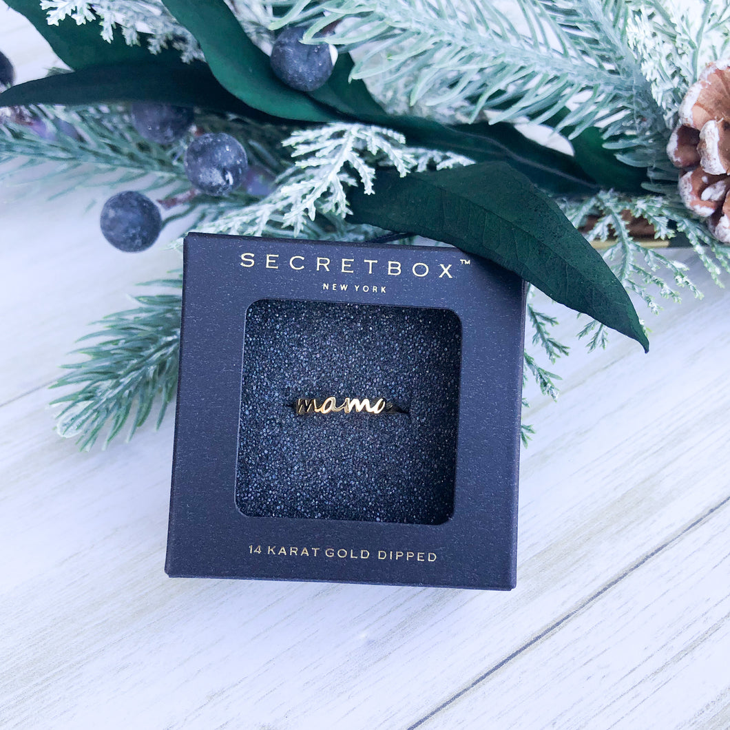MAMA Dainty Adjustable Ring