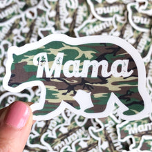 Load image into Gallery viewer, Camo Mama Bear Vinyl Sticker
